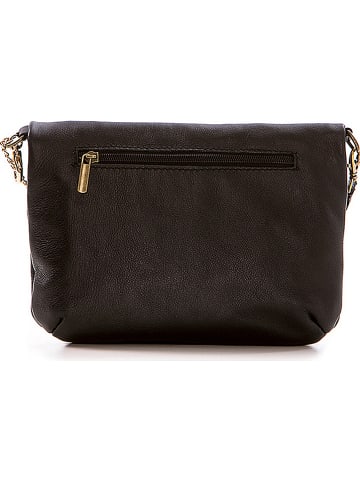 Anna Morellini Leder-Umhängetasche "Alice" in Schwarz - (B)22 x (H)18 x (T)2 cm