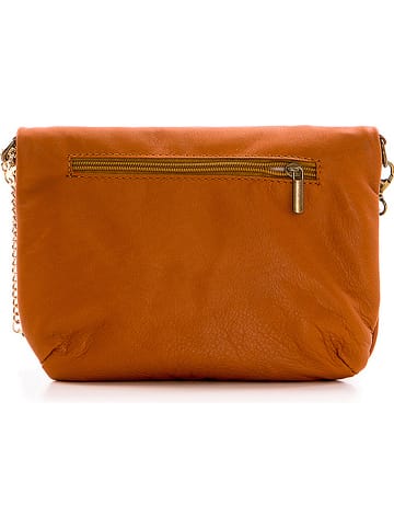 Anna Morellini Leren schoudertas "Alice" lichtbruin - (B)22 x (H)18 x (D)2 cm