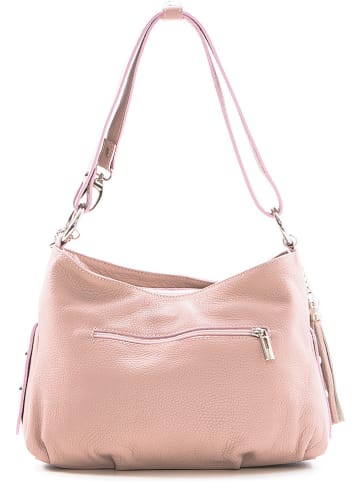 Anna Morellini Leren schoudertas "Mia" lichtroze - (B)30 x (H)20 x (D)8 cm