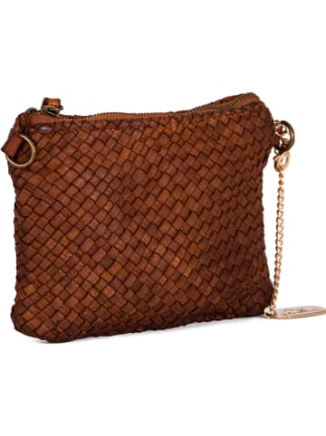 Anna Morellini Leren schoudertas "Laura" bruin - (B)23 x (H)17 x (D)1 cm