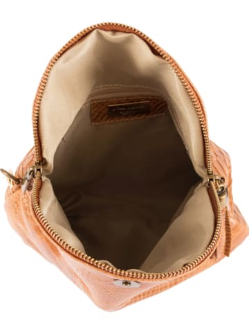 Anna Morellini Leren schoudertas "Lydia" lichtbruin - (B)22 x (H)18 x (D)2 cm