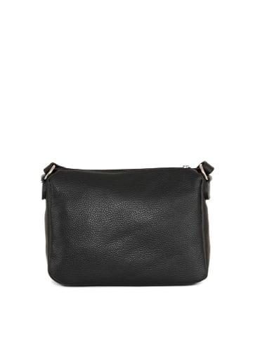 Anna Morellini Leder-Umhängetasche in Schwarz - (B)29 x (H)23 x (T)12 cm