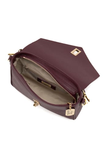 Anna Morellini Leren schoudertas "Terina" bordeaux - (B)24 x (H)16 x (D)6,5 cm