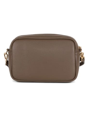 Anna Morellini Leder-Umhängetasche "Tabita" in Taupe - (B)22 x (H)15 x (T)10 cm