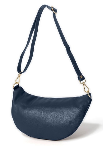 Anna Morellini Leder-Gürteltasche "Lorenza" in Dunkelblau - (B)36 x (H)22,5 x (T)12 cm