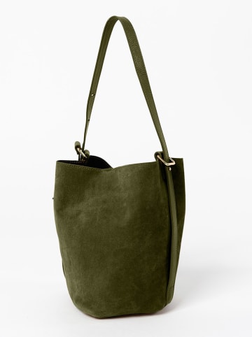 Anna Morellini Leren schoudertas "Pierina" groen - (B)18 x (H)28 x (D)21 cm