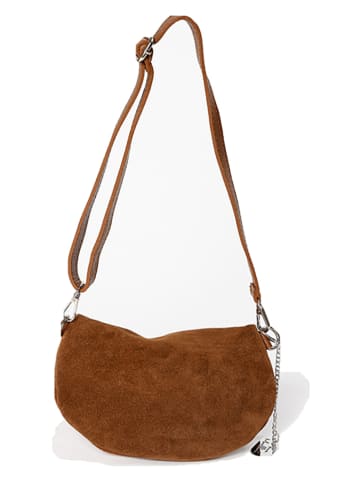 Anna Morellini Leren schoudertas "Filellia" camel - (B)25 x (H)14 x (D)1 cm