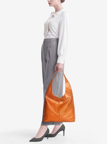 Lucca Baldi Skórzana torebka "Barga" w kolorze jasnobrązowym - 33 x 32 x 16 cm