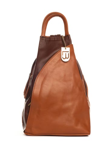Lucca Baldi Leder-Rucksack "Novara" in Cognac/ Braun - (B)29 x (H)34 x (T)13 cm