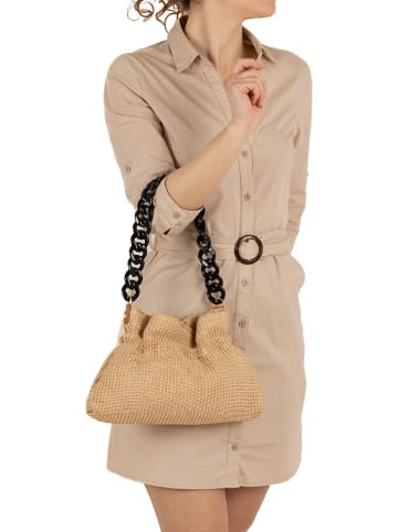 Anna Morellini Leren handtas lichtbruin - (B)33 x (H)21 x (D)4 cm