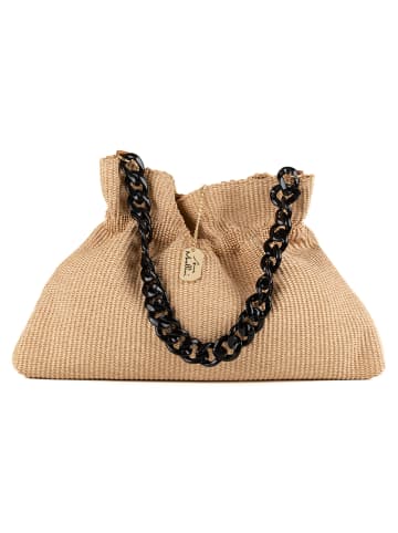 Anna Morellini Skórzany shopper bag "Edmonda" w kolorze jasnobrązowym - 49 x 33 x 6 cm