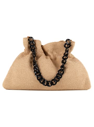 Anna Morellini Leder-Shopper "Edmonda" in Hellbraun - (B)49 x (H)33 x (T)6 cm