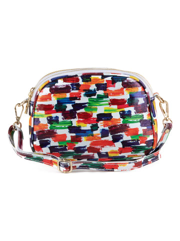 Anna Morellini Leren schoudertas wit/meerkleurig - (B)23 x (H)17 x (D)7 cm