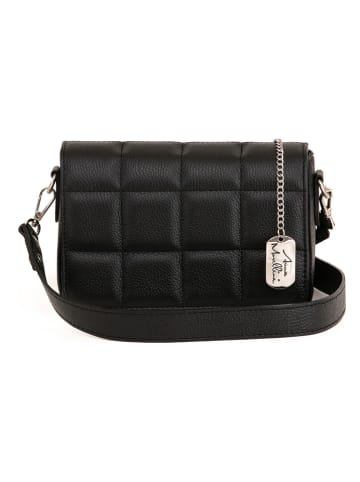 Anna Morellini Leren schoudertas zwart - (B)22 x (H)16 x (D)6 cm