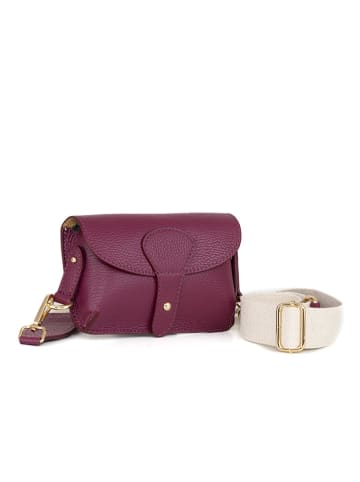 Anna Morellini Leren schoudertas "Giusy" bordeaux - (B)19 x (H)13 x (D)3 cm