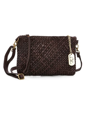 Anna Morellini Leren schoudertas "Laura" bruin - (B)23 x (H)17 x (D)1 cm