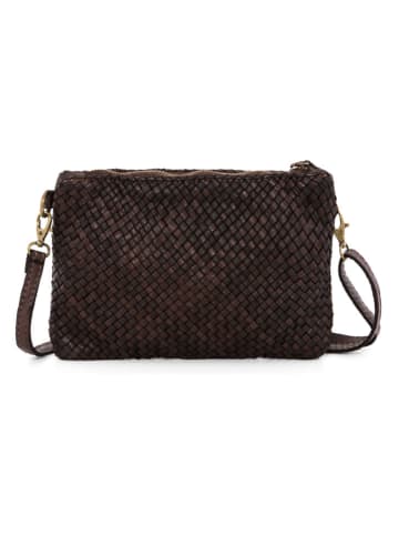 Anna Morellini Leren schoudertas "Laura" bruin - (B)23 x (H)17 x (D)1 cm