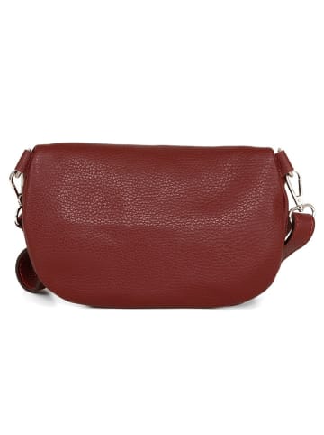 Anna Morellini Leder-Gürteltasche "Berenice" in Bordeaux - (B)25 x (H)14 x (T)1 cm