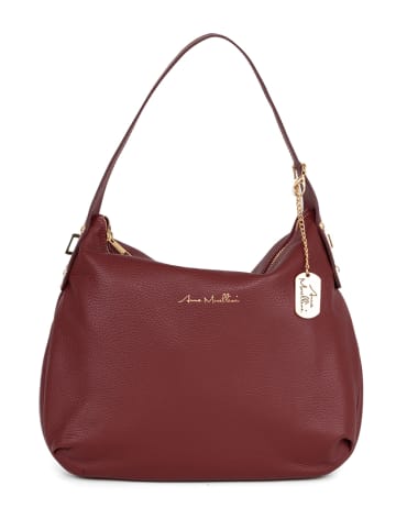 Anna Morellini Leren schoudertas "Armina" bordeaux - (B)35 x (H)31 x (D)7 cm