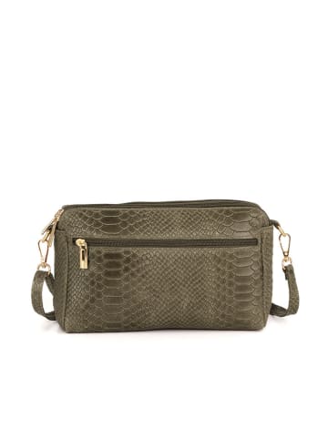 Anna Morellini Skórzana torebka "Luigina" w kolorze khaki - 25 x 16 x 7 cm