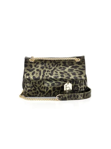 Anna Morellini Leder-Umhängetasche "Ondina" in Grün - (B)22 x (H)19 x (T)8 cm