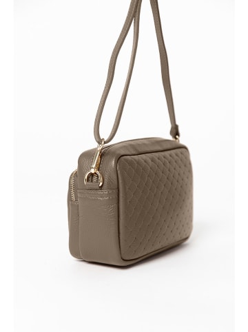 Anna Morellini Leren schoudertas "Colomba" taupe - (B)22 x (H)15 x (D)10 cm