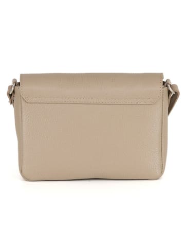 Anna Morellini Leder-Umhängetasche "Lola" in Beige - (B)24 x (H)18 x (T)6 cm
