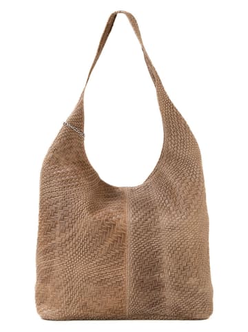 Anna Morellini Leder-Shopper "Palladia" in Hellbraun - (B)38 x (H)30 x (T)8 cm