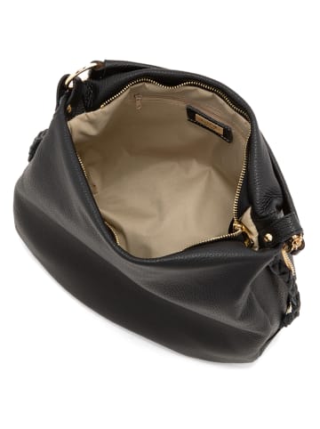 Anna Morellini Leren handtas "Sylvana" zwart - (B)33 x (H)30 x (D)11 cm