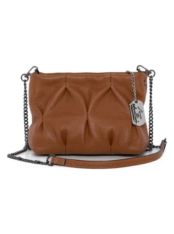 Anna Morellini Leren schoudertas lichtbruin - (B)20 x (H)14 x (D)9 cm