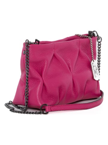 Anna Morellini Leder-Umhängetasche  in Pink - (B)20 x (H)14 x (T)9 cm