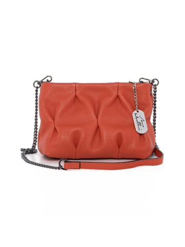 Anna Morellini Leder-Umhängetasche  in Orange - (B)20 x (H)14 x (T)9 cm