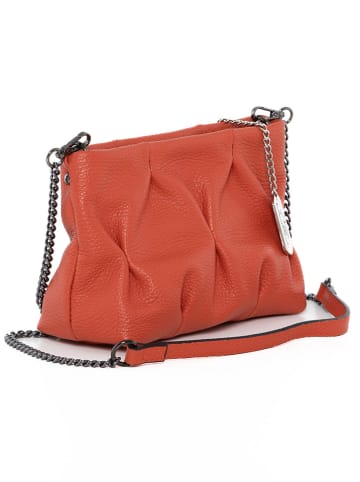 Anna Morellini Leder-Umhängetasche  in Orange - (B)20 x (H)14 x (T)9 cm