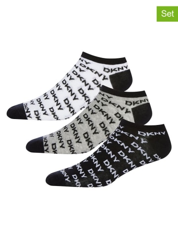 DKNY 3er-Set: Socken in Weiß/ Grau/ Schwarz