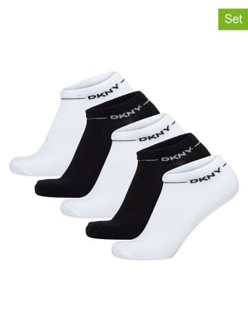 DKNY 5er-Set: Socken in Weiß/ Schwarz