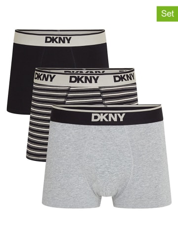 DKNY 3er-Set: Boxershorts in Schwarz/ Grau