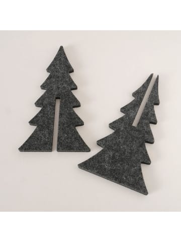 Boltze Dekoaufsteller "Felty" in Grau - (B)12 x (H)22 x (T)12 cm