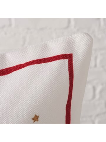 Boltze Kissen "Bailey" in Weiß/ Rot - (L)45 x (B)45 cm