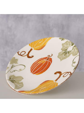 Boltze Frühstücksteller "Ambera" in Weiß/ Orange - Ø 15,5 cm