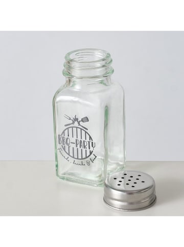 Boltze 2er-Set: Gewürzstreuer "BBQ" in Transparent/ Schwarz