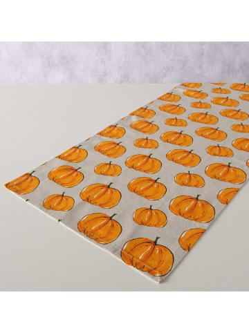 Boltze Tafelloper "Pumpkin" beige/oranje - (L)140 x (B)40 cm