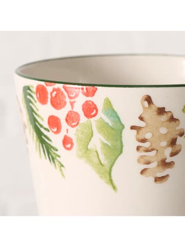 Boltze Kubek jumbo "Garland" w kolorze kremowym - 440 ml