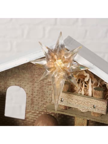 Boltze Ledkerststal "Jerico" beige/rood - (H)17,5 cm