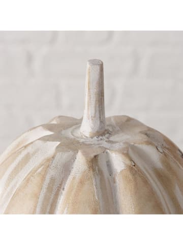 Boltze Decoratief object "Pompoen" crème - (H)16 x Ø 12,5 cm