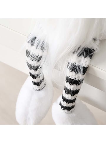 Boltze Kantenhocker "Kuno" in Schwarz/ Weiß - (H)60,7 cm