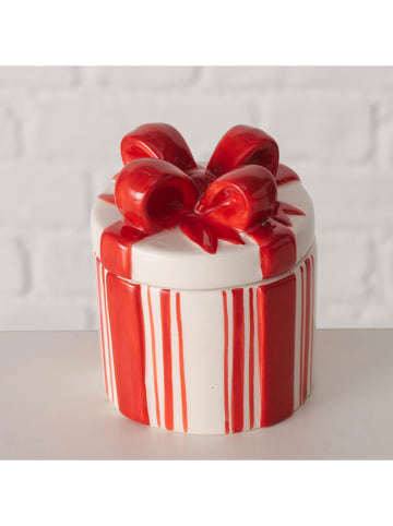 Boltze 2-delige set: voorraadblikken "Anella" groen/rood - (H)8,5 cm