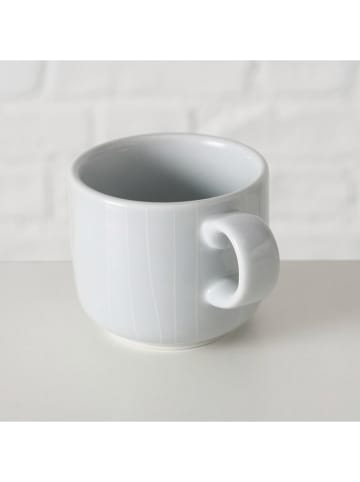 Boltze 2-częściowy zestaw  "Bergen" w kolorze szarym - wys. 6 x Ø 11 cm