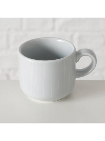 Boltze 2tlg. Set: Tasse "Bergen" in Grau - (H)6 x Ø 11 cm