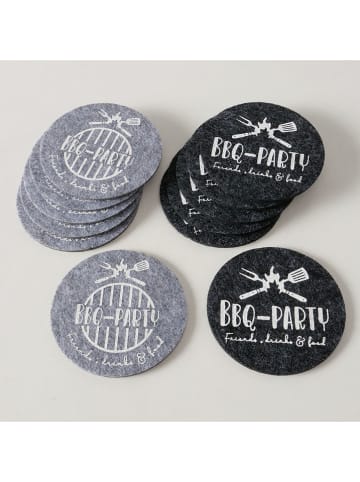 Boltze Podkładki (12 szt.) "BBQ" w kolorze antracytowo-szarym - 2 x 6 szt.