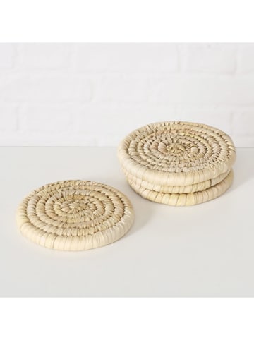 Boltze 5-delige set: onderzetters "Leah" beige - Ø 15 cm